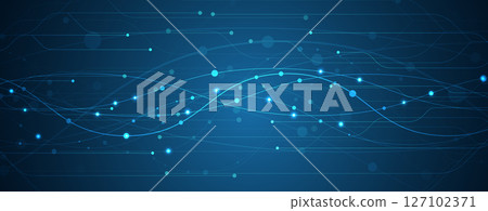 Abstract neural technology and science background 127102371