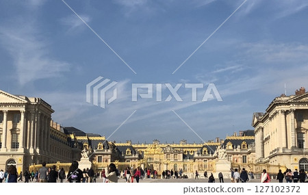 Versailles Palace Courtyard in Golden Light 127102372