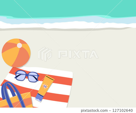 Beach EssentialsTowel and Accessories Cartoon 127102640