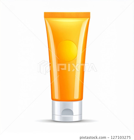 Orange Plastic Tube Packaging for Sunscreen Product 127103275