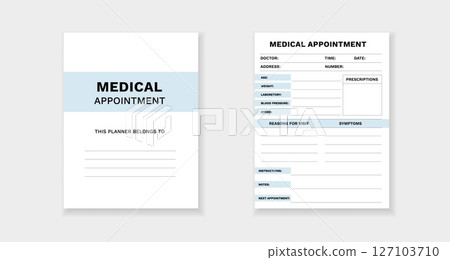 Medical appointment form template for organized scheduling and detailed health tracking Medical appointment form template for organized scheduling and detailed health tracking 127103710