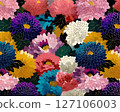 Retro pop floral illustration Japanese style 127106003