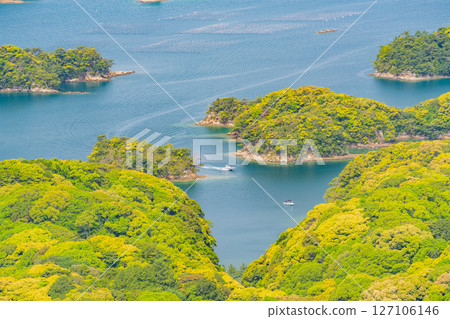 (Nagasaki Prefecture) View of Kujukushima from Tenkaiho Observatory - Island Tour Cruise (Nagasaki Prefecture) View of Kujukushima from Tenkaiho Observatory - Island Tour Cruise 127106146