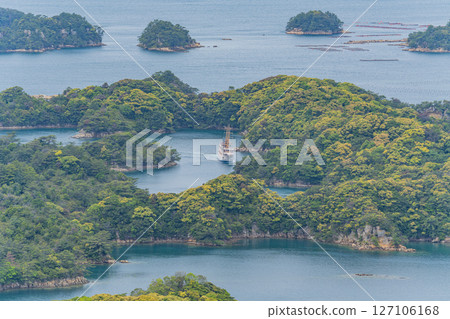 (Nagasaki Prefecture) View of Kujukushima from Tenkaiho Observatory - Island Tour Cruise (Nagasaki Prefecture) View of Kujukushima from Tenkaiho Observatory - Island Tour Cruise 127106168