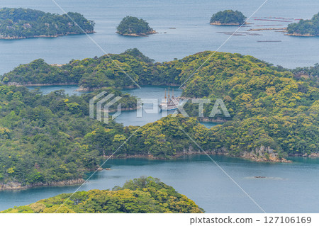 (長崎縣)從天海峰展望台眺望九十九島 - 環島遊船 (長崎縣)從天海峰展望台眺望九十九島 - 環島遊船 127106169