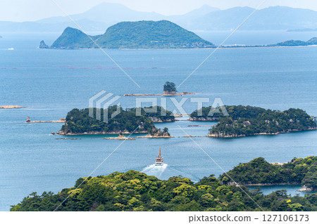 (長崎縣)從天海峰展望台眺望九十九島 - 環島遊船 (長崎縣)從天海峰展望台眺望九十九島 - 環島遊船 127106173