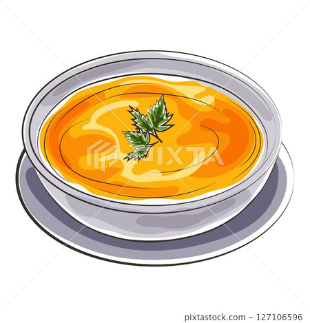 pumpkin soup art doodle marker style pumpkin soup art doodle marker style 127106596