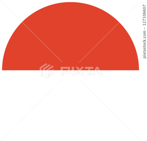 Round flag of Indonesia. Circle shape, badge, icon. 127106607