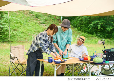 露營 戶外烤肉BBQ 家庭 親子 127106832