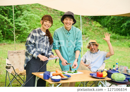 露營 戶外烤肉BBQ 家庭 親子 127106834