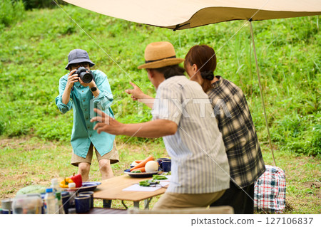 露營 戶外烤肉BBQ 家庭 親子 127106837