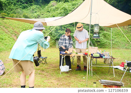 露營 戶外烤肉BBQ 家庭 親子 127106839