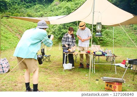 露營 戶外烤肉BBQ 家庭 親子 127106840