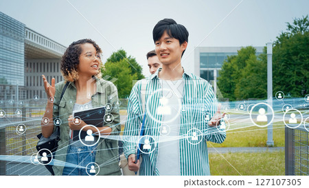 Multinational group and people network concept 127107305