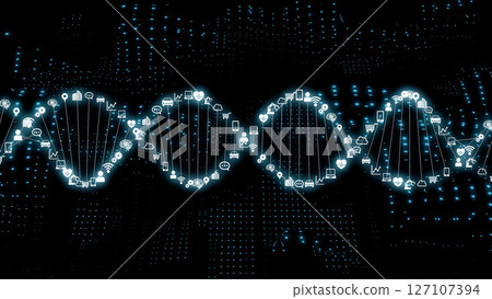 Conceptual visual of helical structure, genes and DNA Conceptual visual of helical structure, genes and DNA 127107394