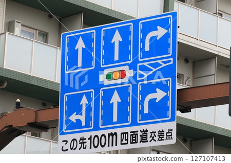 Road signs seen in the city - Road signs on main roads Road signs seen in the city - Road signs on main roads 127107413
