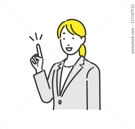 一位女商人解釋要點的插圖 127107512