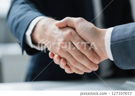 Two businessmen shaking hands 127107657