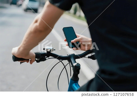 Hand of a man manipulating a smartphone Hand of a man manipulating a smartphone 127107658