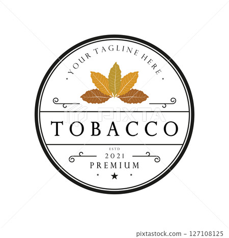 tobacco leaf logo,tobacco field and tobacco cigarette logo template design vector 127108125