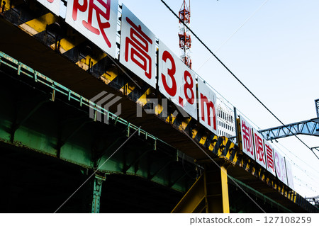 鐵路樑橋，護欄下限高，b-2，高飽和度對比 127108259