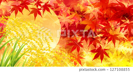 稻米日本圖案秋天背景 127108855