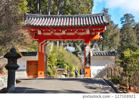 三室戶寺的鳥居，是京都宇治西國三十三處第十座寺廟，以蛇神和繡球花聞名 127108921