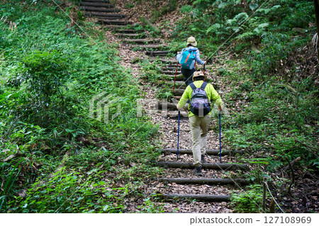 健行、健行、老年、散步、爬山 127108969