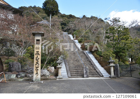 三室戶寺的參道，是京都宇治西國三十三處第十座寺廟，以蛇神和繡球花聞名 127109061
