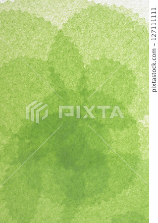 Yellow-green gradation made of washi paper [Background material] 127111111