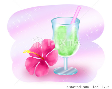 哈密瓜汽水和芙蓉花配料B-2 127111796