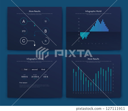 Vector graphics infographics with mobile phone. Template for creating mobile applications, workflow layout, diagram, banner, web design, business reports 127111911