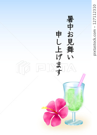 Melon soda and hibiscus background G-2 127112310