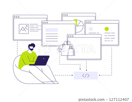 Website scraping abstract concept vector illustration. 127112407