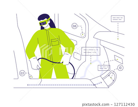 AR in repair and maintenance abstract concept vector illustration. 127112430
