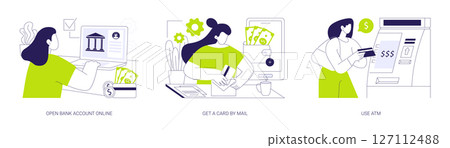 Plastic card holder isolated cartoon vector illustrations se 127112488