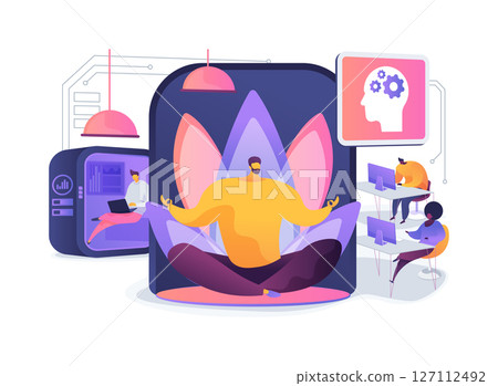 Wellness Rooms with Smart Features abstract concept vector illustration. 127112492
