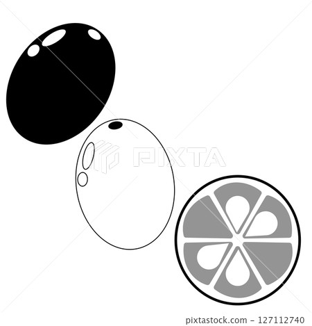 簡單的金橘圖示單色 簡單的金橘圖示單色 127112740