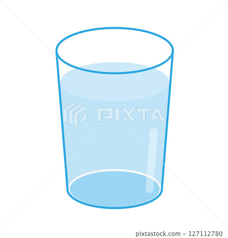 Glass cup of water 127112780