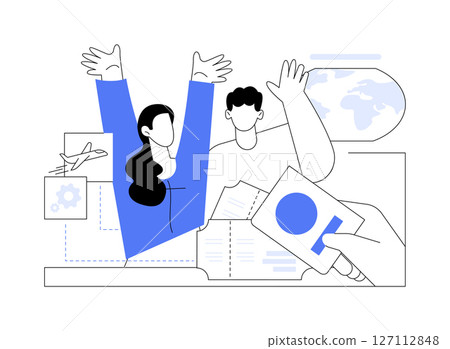 Ready for traveling isolated cartoon vector illustrations. 127112848