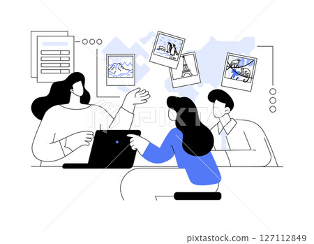 Choose destination isolated cartoon vector illustrations. 127112849