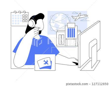 Contact travel agent isolated cartoon vector illustrations. 127112850