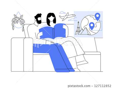 Reading guide isolated cartoon vector illustrations. 127112852