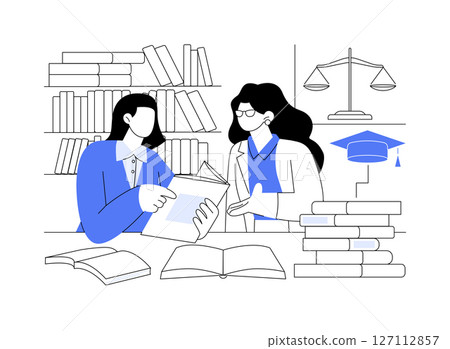 Legal practice isolated cartoon vector illustrations. 127112857