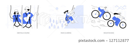 Extreme leisure activities isolated cartoon vector illustrations se 127112877