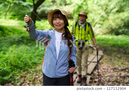 Bear repellent bells, hiking, trekking, senior, mountain climbing 127112904