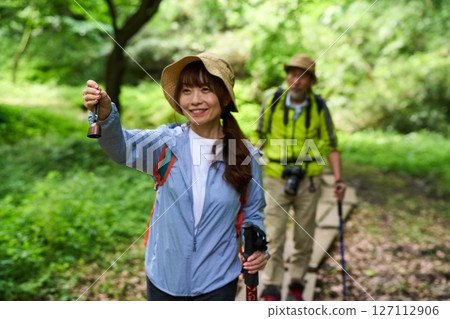 Bear repellent bells, hiking, trekking, senior, mountain climbing 127112906