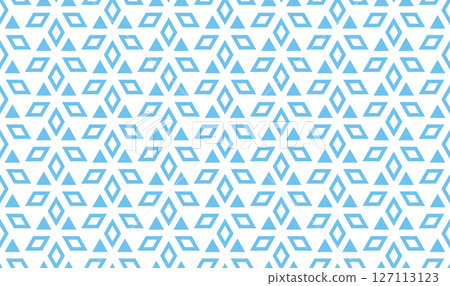 Abstract geometric pattern. A seamless vector background. White and blue ornament. Graphic modern pattern. Simple lattice graphic design 127113123