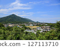 Wide-angle view of the townscape of Miyanoura, Yakushima 127113710