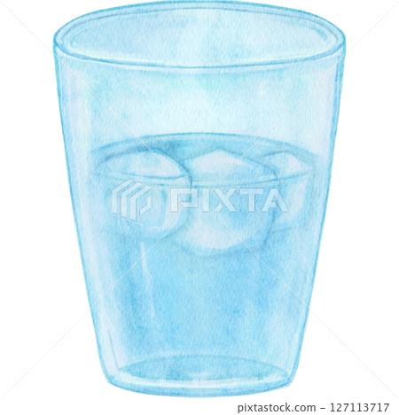 Cup glass water drink watercolor illustration Cup glass water drink watercolor illustration 127113717
